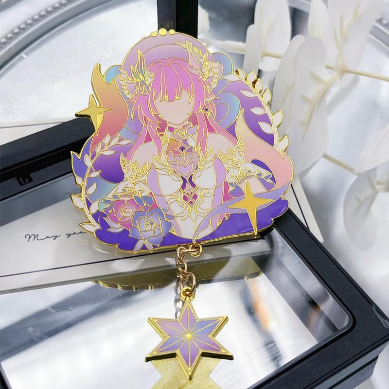 Genshin Impact Flins Columbina Badges Cosplay Metal Brooches Pins Honkai: Star Rail Cyrene Phainon Kawaii Brooches Fans Gift