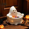 Cute Ghost Figurine Bowl Halloween Candy Bowl, 3D Printed Snack Storage Table Centerpiece Container, Tabletop Dish Serving Tray for Party Decor Spooky