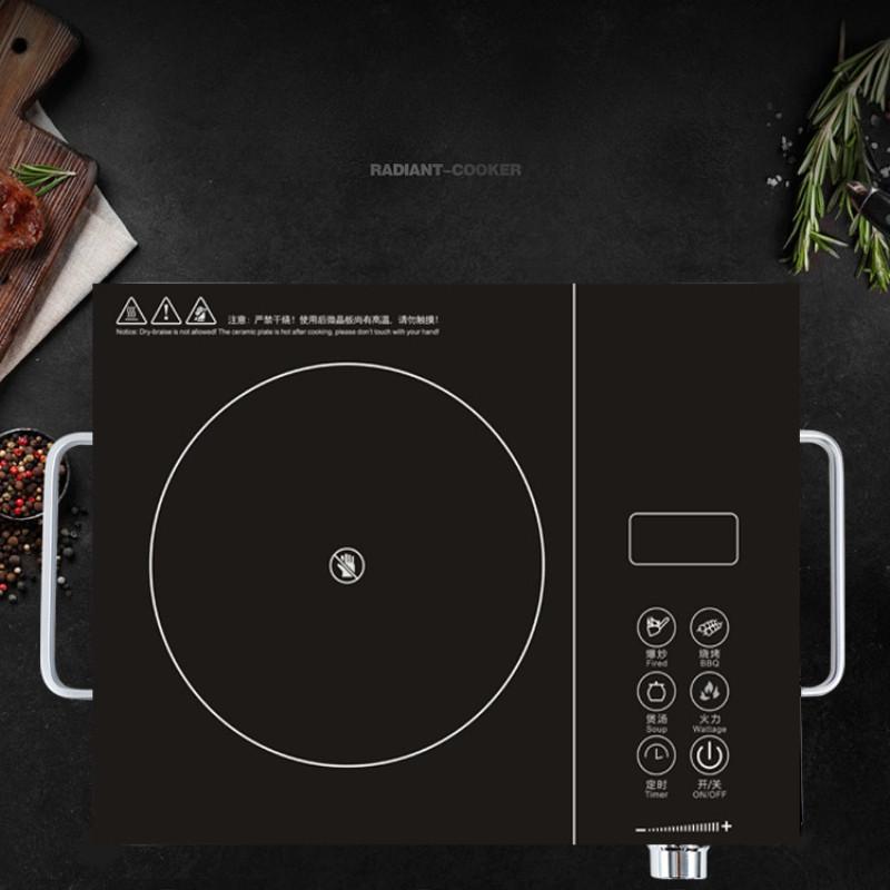 Aragaz Electric Ceramic Multifuncțional de Uz Casnic, Putere Mare, Plită cu Inducție de Birou, Gătit în Bucătărie, Vase Ceramice de Gătit