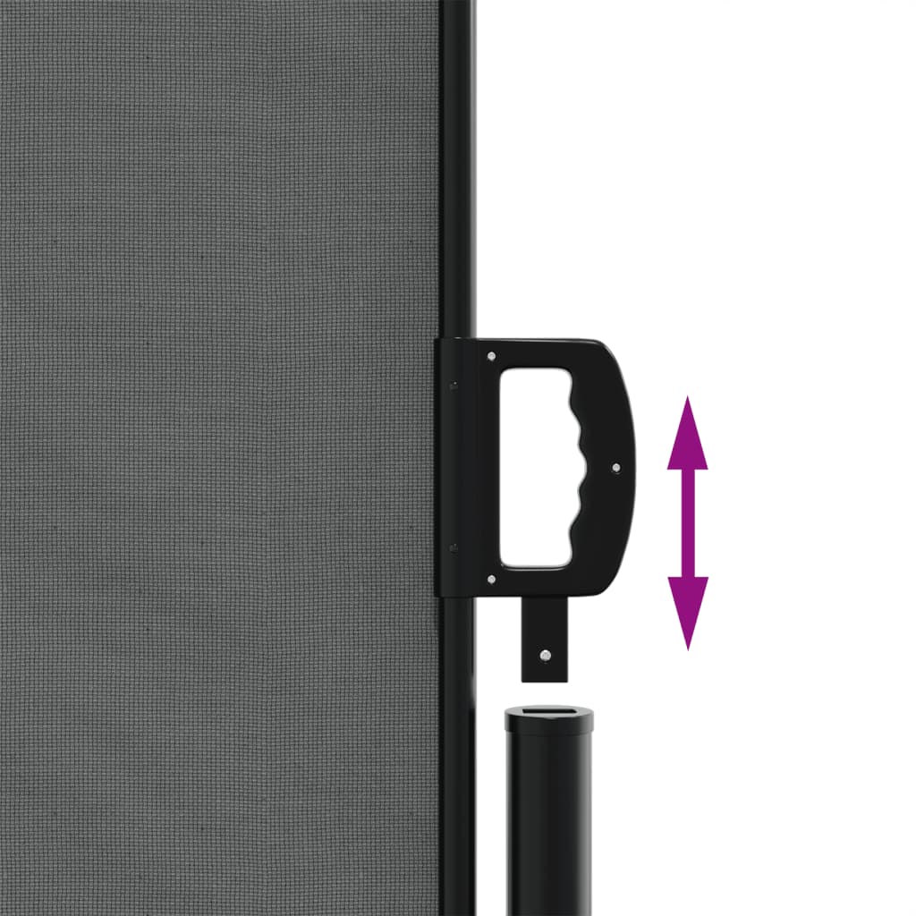 Retractable Side Awning Anthracite Grey 140 x 600 cm