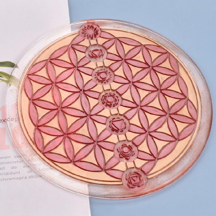 Viking Divination Rune Coaster Tray Mould Rune Stones Silicone Resin Mould
