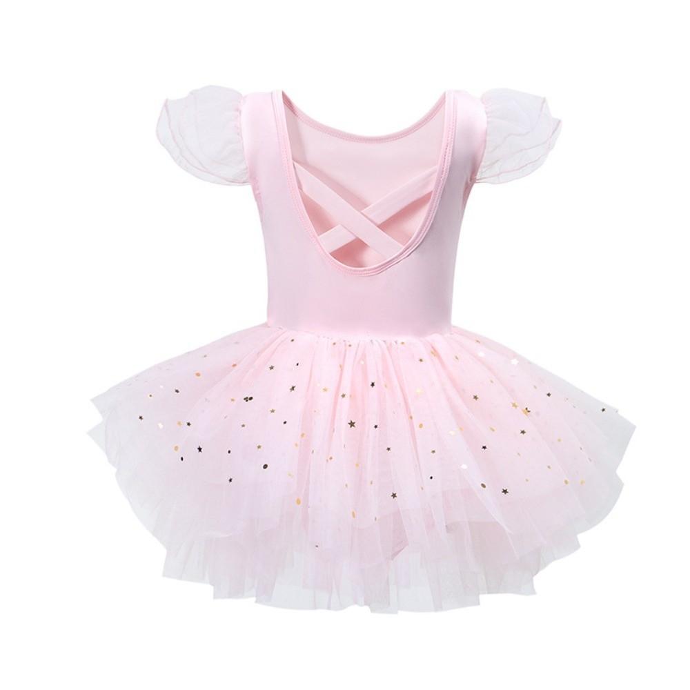 Cross Strap Kids Ballet Skirts Fluffy Ballet Performance Clothes Ballerina Fairy Dress  Examination
