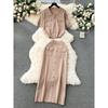 Classic Style Knitting Tops Easiest for Match Two-Piece Dress Short Sleeve