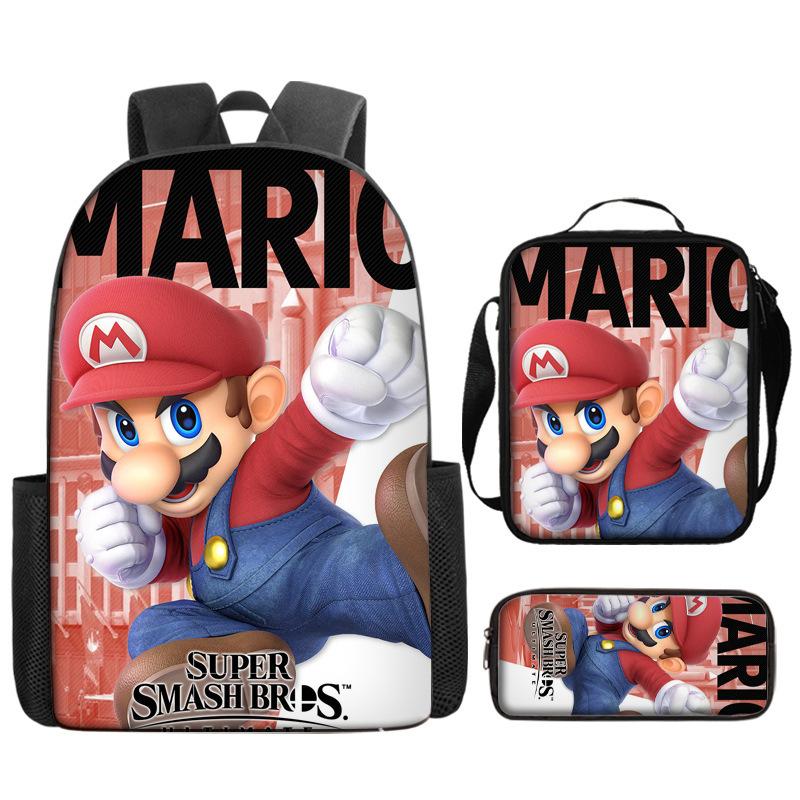 Super Elementary School Bag Cartoon Anime Backpack Mario Backpack Super Satchel