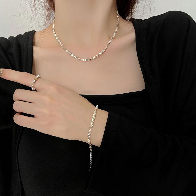 Broken Two Series Bracelets, Female Minority Design Ring Necklace, Female Birthday Gift Trend