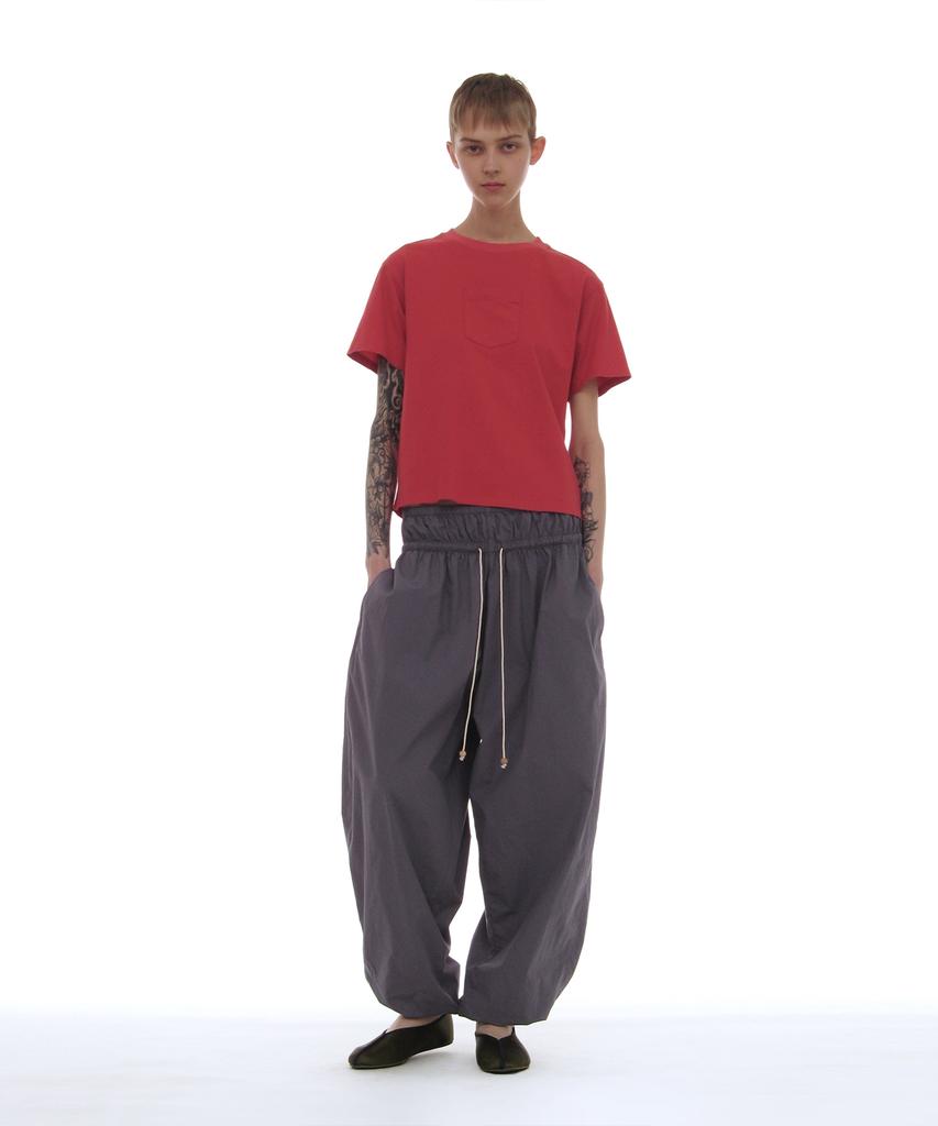 PARTIMENTO WOMEN Pwc Garment Dyed Pocket Tee_Chili