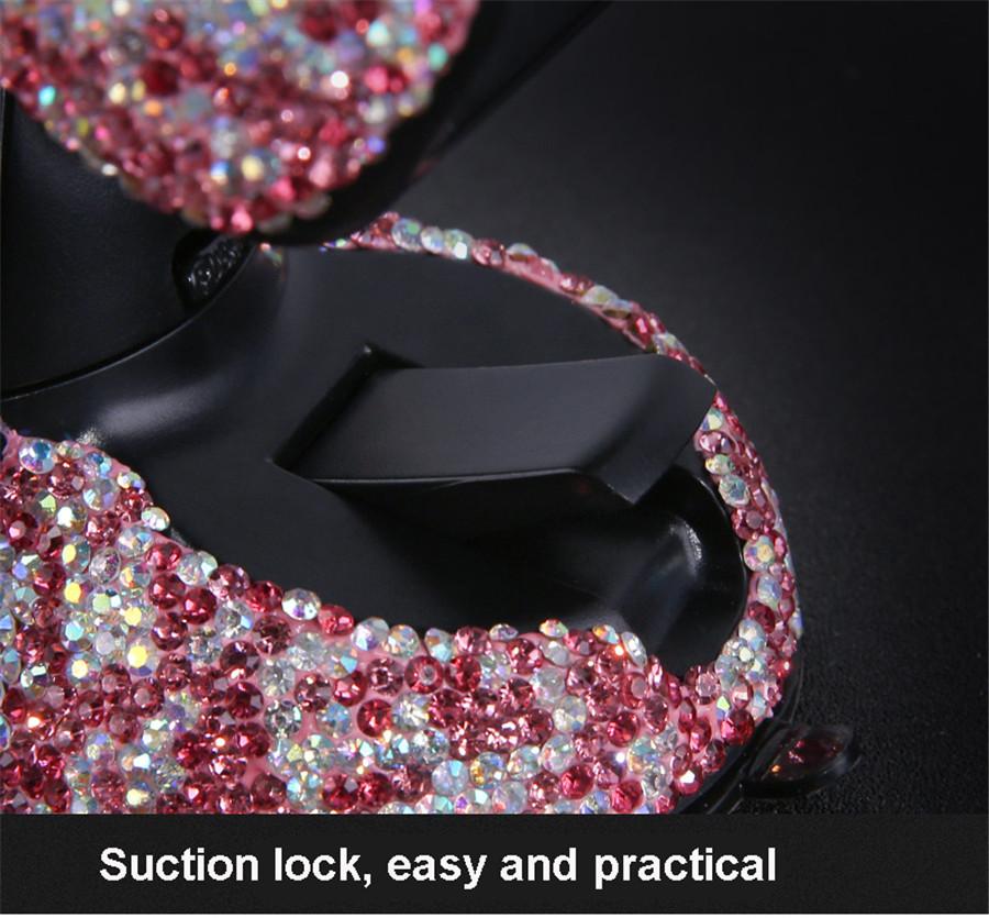 Bling Crystal Car Phone Mount with One More Air Vent Base Cell Phone Holder New