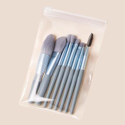 Vícebarevná volitelná barva makronek matná plastová rukojeť 8ks mini sada štětců na make-up přenosná měkké štětiny štětce na make-up