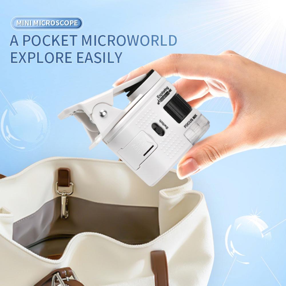 80x Magnification Microscope for Kids Educational Toy