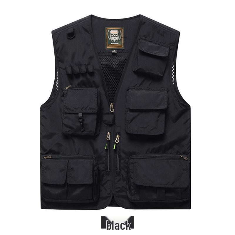 Customizable Multi-Pocket Photography Vest: Tactical Workwear for Directors, Reporters, and Media Professionals