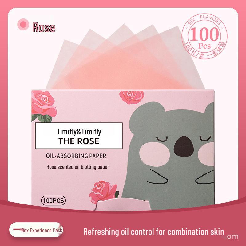 Unisex Facial Oil Blotting Paper with Mirror and Puff