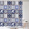 Badezimmer Abstrakt Bohemian Duschvorhang Mittelalterliche Nordische Kunst Boho Bedruckter Polyesterstoff Duschvorhang Mit Haken