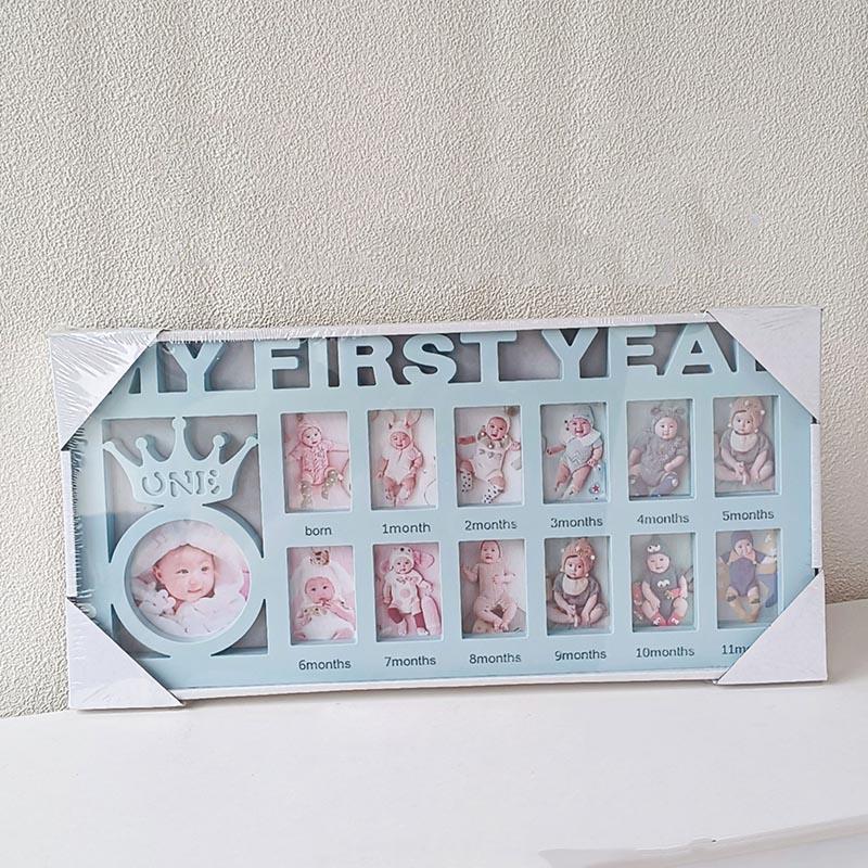 

Детская фоторамка на память 0-12 месяцев Фоторамка моего первого года жизни Подарки на память о новорожденном Other