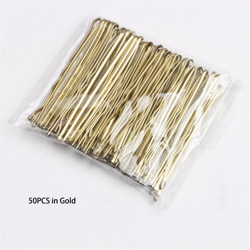 100/50pc 50/60mm Hair Pin And Clips U Shape For Headpiece Women Girls Hairpins Accessories Bride Wedding Head Jewelry Decoration