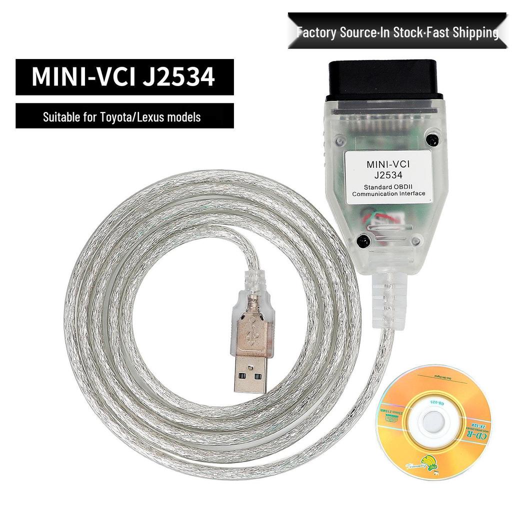 Toyota Araçları için MINI VCI V18.00.008 J2534 Diagnostik Kablosu