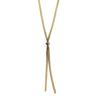 Adjustable Titanium Steel Necklace with Round Beads - Minimalist Drawstring Chain Design