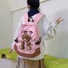 New Bear Backpack With A Stylish Design Large Capacity Versatile Student Backpack Cute Women'S Backpack
