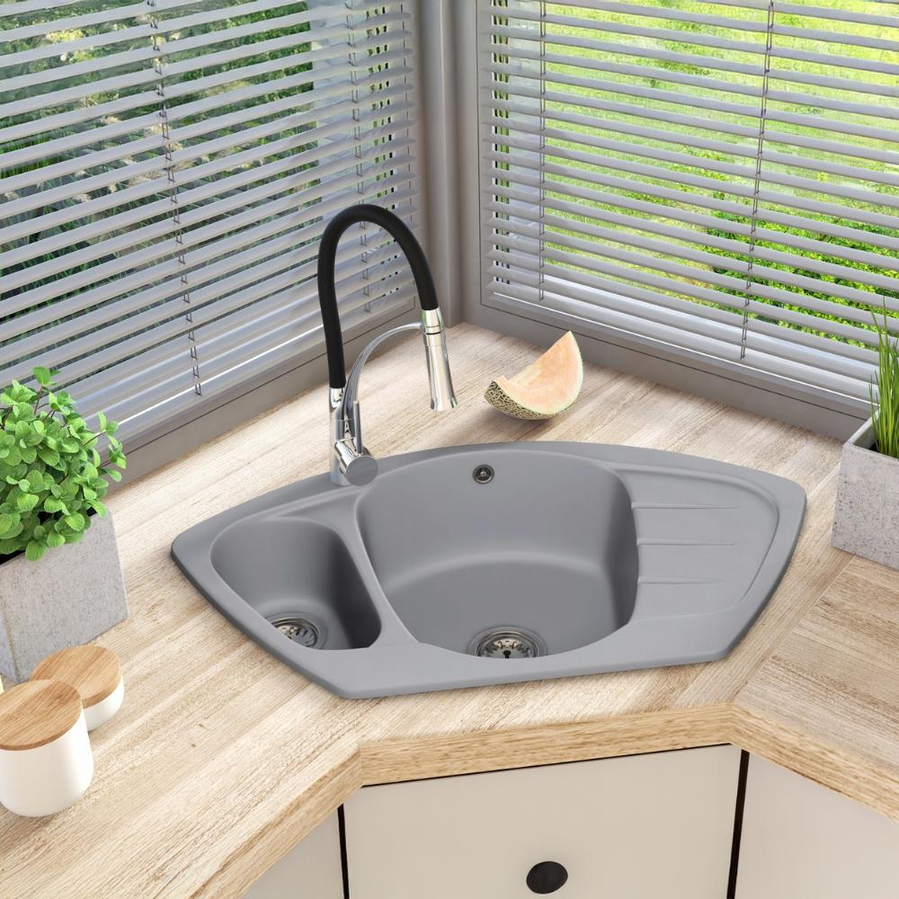 Kitchen faucet set with flexible spout for sink and movable aerator