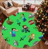 Minecraft Pattern Round Rug, Indoor/Outdoor Mat, for Picnic, Gameroom, Bedroom, Office, Living Room, Home Decor Carpet, Birthday Gift