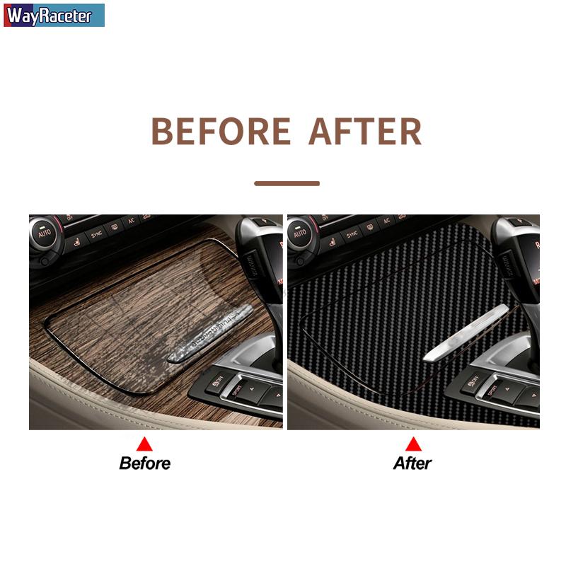 Anti Scratch Car Interior Trim Protective Film 5D Carbon Fiber Vinyl Sticker For BMW 5 Series F10 F11 2010-2017 Accessories