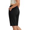 Women's High Waist Casual Shorts with Pockets Split Hem Elastic Waistband Drawstring for Fitness and Leisure