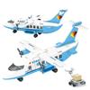 City Cargo Green Red Blue Aircraft CRJ21 Plane Passengers Airplane Bus Sets Airport Airliner Building Blocks Toys for Kids Gift