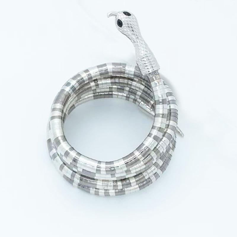 Twisted Snake-shaped Personalized Open-ended Decorative Necklace Collar for Women, Multiple Wearing Options, Headwear, High-end Style