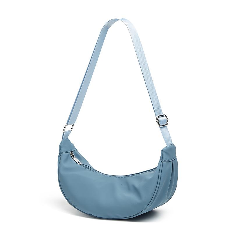 New Summer Simple Fashion Bag Women's Solid Color Design Shoulder Messenger Bag Fresh and Light Trend Dumpling Bag Versatile