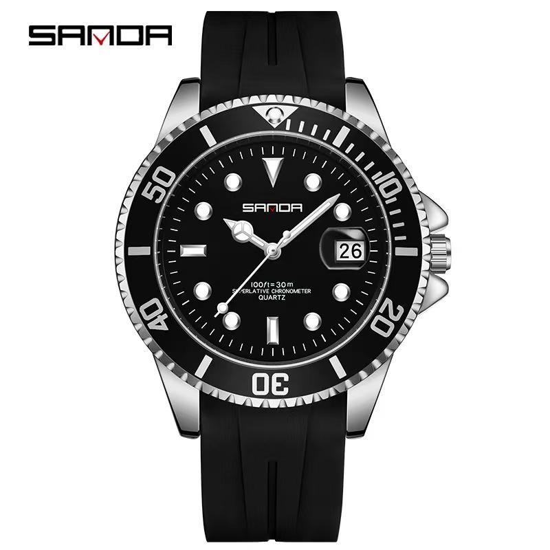 SANDA 7018 Clock Men Relogio Masculino Sell Men Quatrz Watch Sport Mens Watches Top Brand Luxury Waterproof Silicone Quartz