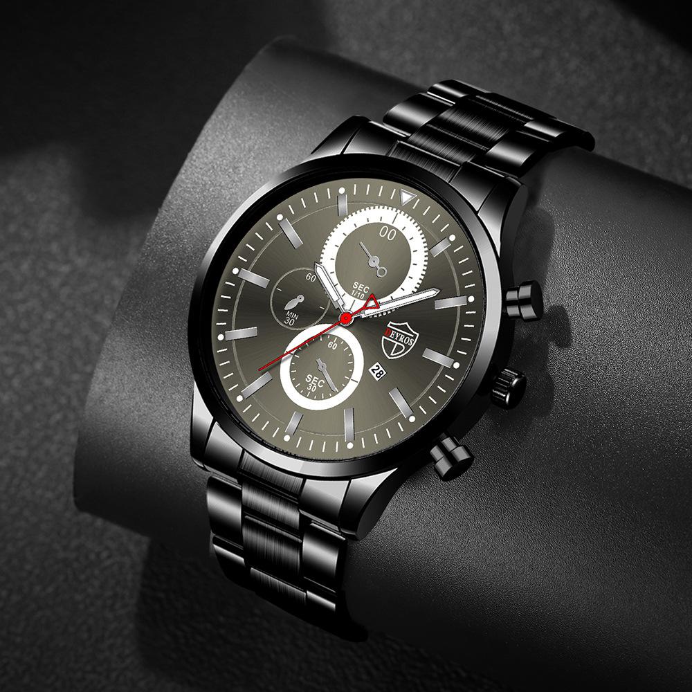Steel Belt Watch Men'S Classic Automatic Luminous Calendar Quartz Watch