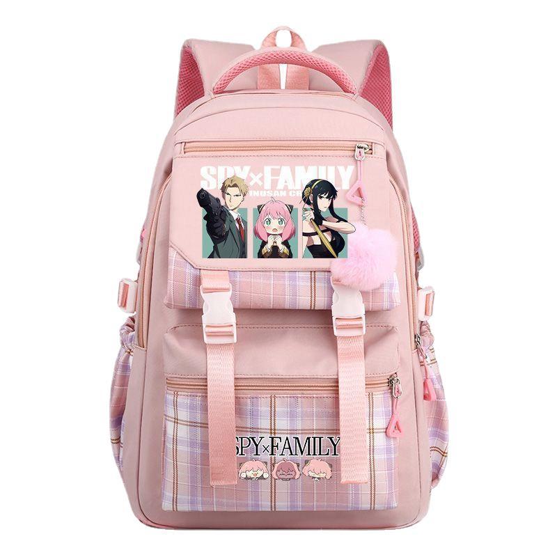 Anime Spy Play House Cute Schoolbag Elementary School Students Grade 3 To 6 High School Junior High School Students Large Capacity Backpack Spy play house school bag
