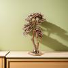 Zinc Alloy Pine Bonsai Sculpture Fine Craftsmanship Vintage Finish Home Office Desktop Decor