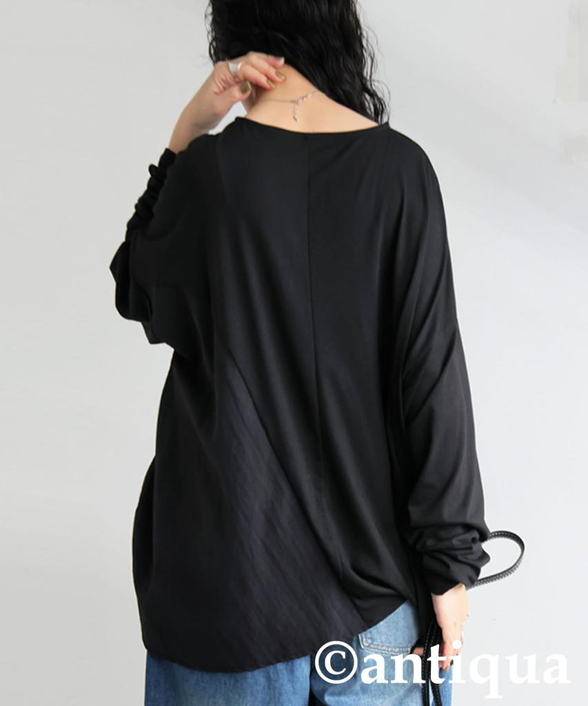 Antiqua Shirred Cut and One Size Black Women's Top, Sewn, PA-03700, 05,