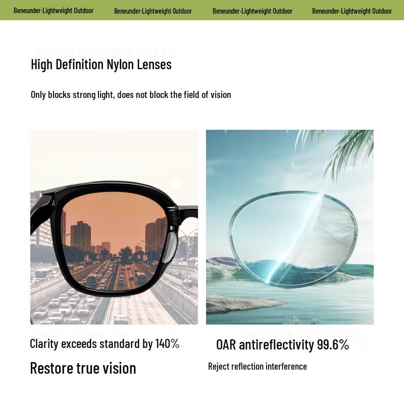 Beneunder FD421 Foldable Driving Sunglasses