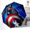 Disney Captain America,Shield,Hero High-Quality Umbrella, Eight-Rib Folding Design, Automatic Opening and Closing, Small, Stylish and Practi