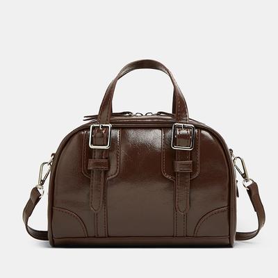 Neue schwarze Handtasche, vielseitige Umhängetasche, Messenger Bag, trendige Kissen-Tasche, Bowling-Damentasche.