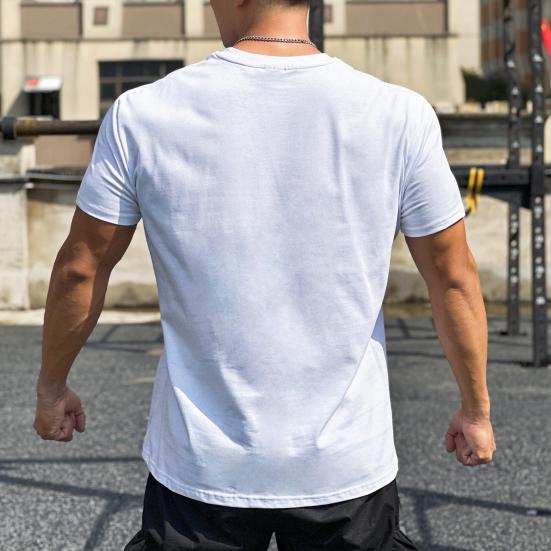 Men's Loose Fit Athletic T-Shirts Summer Crew Neck Short Sleeve Top Outdoor Workout Tee Casual Basic Tops for Daily Life Sports Street