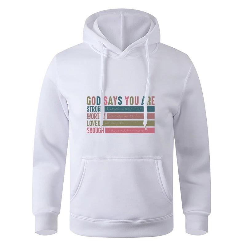 Printed Long Sleeve Teens Autumn Gray Black Hooded Sweatshirt Sportswear Hoodie