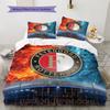 Feyenoord Patroon Beddengoed Dekbed Set Dekbedovertrek Kussensloop Huisdecoratie Verjaardagscadeau (1 dekbedovertrek + 2 kussenslopen, zonder binnenkussen)