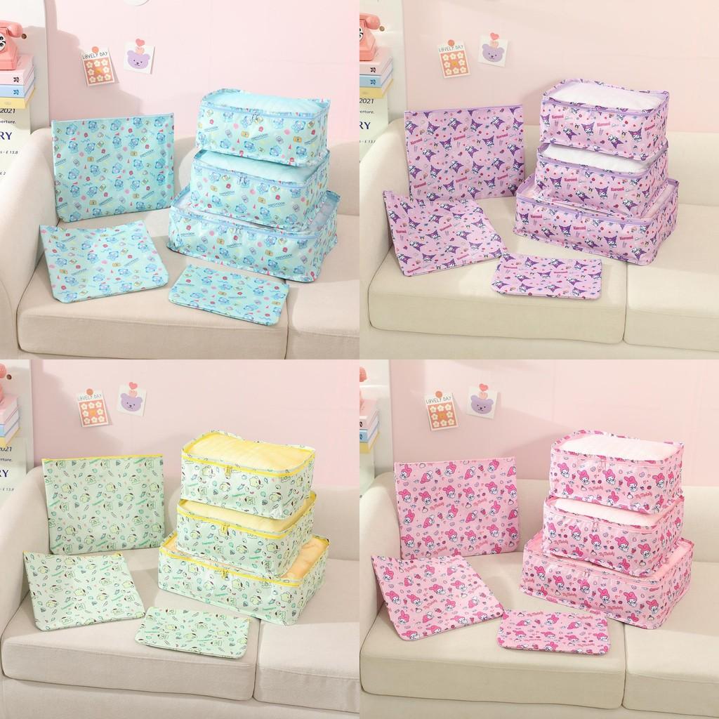 Cute Cartoon Travel Organizer Fabric Waterproof Multiuse Bag Packing