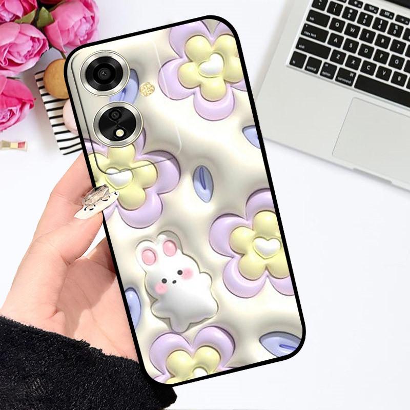 For OPPO A79 5G Case For OPPO A79 Cover Funda Coque Flower Painted Cartoon Silicone Soft TPU Phone Bumper For OPPO A79 5G Covers