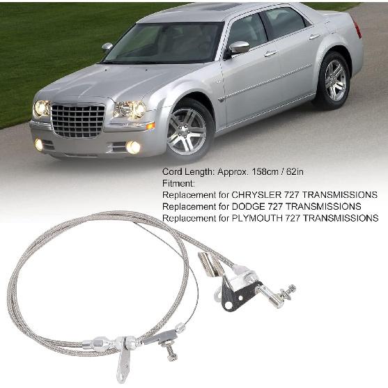 Car Kickdown Cable for for for 727 Stainless Steel 158cm Length Throttle Wire Replacement