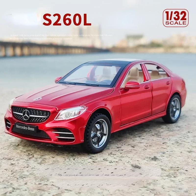 1:32 Mercedes-Benz C260L Car Model Pull Back Acousto-optic Alloy Discast Metal Toys Car Goods Model for Children Boys A54