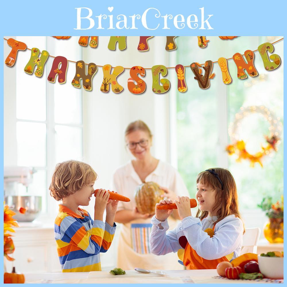 Harvest Thanksgiving Paper Flags With 19 Letters For Fall Event And Venue Decoration