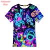 3D Print Car Dinosaur T-Shirt For Men Horse Pizza Pattern Tees Summer Street Casual Short Sleeve Tops Loose Round Neck T Shirts