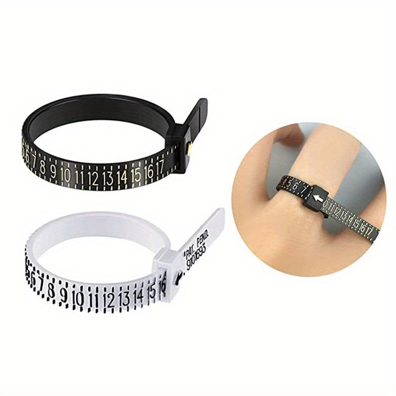 

1PC White/Black US/EU Sizes Wedding Ring Band Ring Sizer Measure Genuine Tester Finger Gauge Jewelry Accessory Tools