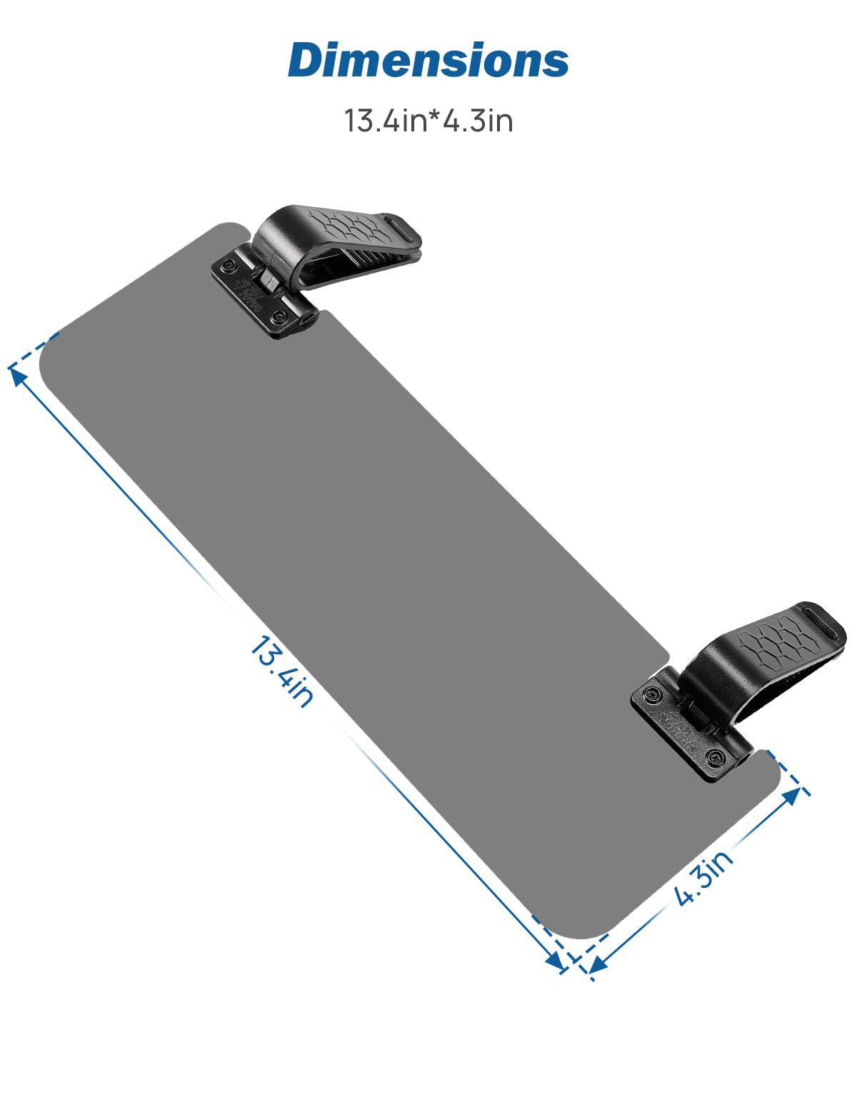 Car Sun Visor Extender: Universal Adjustable Extension with Double Clip