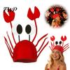 Whimsical Party Supplies for Fun Games Funny Unisex Crab Hat, Novelty 3D Plush Seafood Red Animal Cap Birthday Parties Costume Headwear Dress