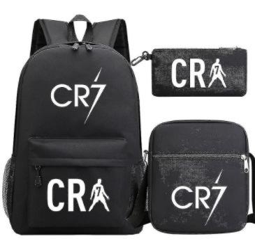 Youth Fashion Backpack Shoulder Bag Pencil Case Children'S Student School Bag 3-Piece Set
