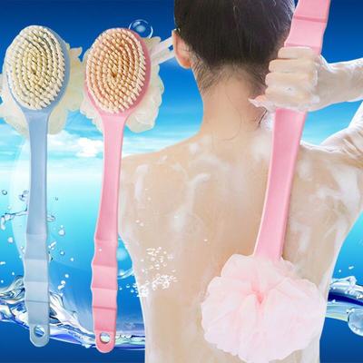 Long-Handled Scrubbing Artifact Brush Bath Scrubbing Towel Household Bathroom Supplies Soft Hair Bathing Back Scrubbing Brush